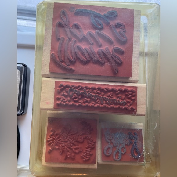 Stampin Up! Lot of 31 rubber stamps and 2 ink pads, 1990s and 2000s - Picture 11 of 12